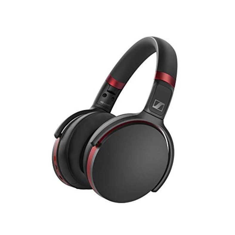 (Renewed) Sennheiser Hd 458 Wireless Bluetooth Over The Ear Headphone With Mic (Black & Red)