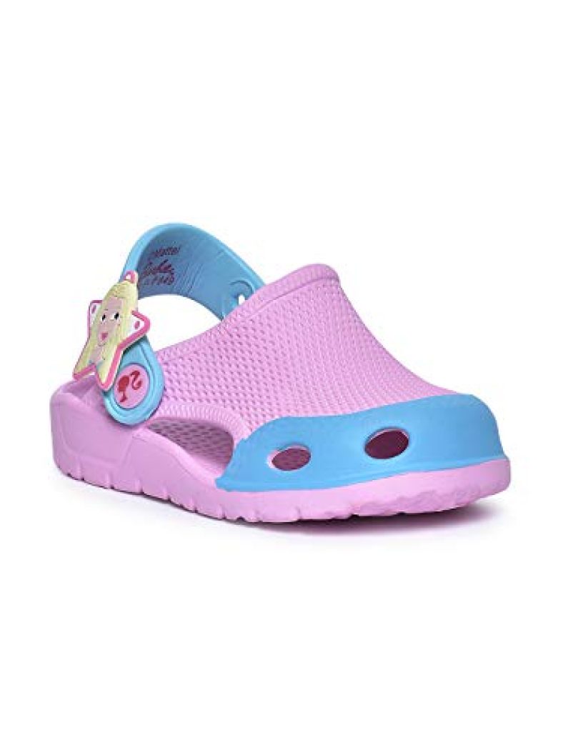 Barbie By Toothless Kids Girls Baby Pink Clogs 7 (Bbpgmo2510)