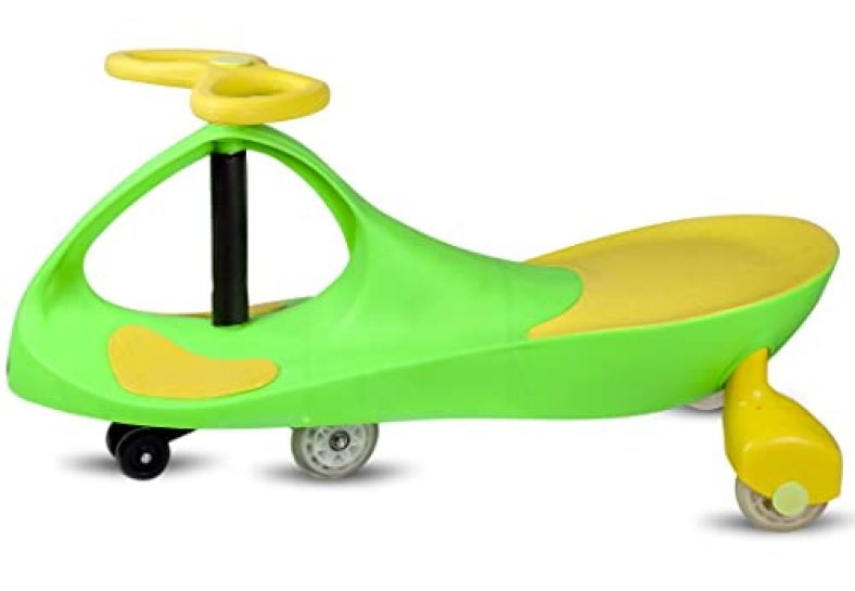 Brunte Tuk Tuk Baby Green Magic Swing Car For Kids Twister Ride On For Heavy Weight Capacity 3Years Plus With Marks Free Wheels, Red (Btt06)