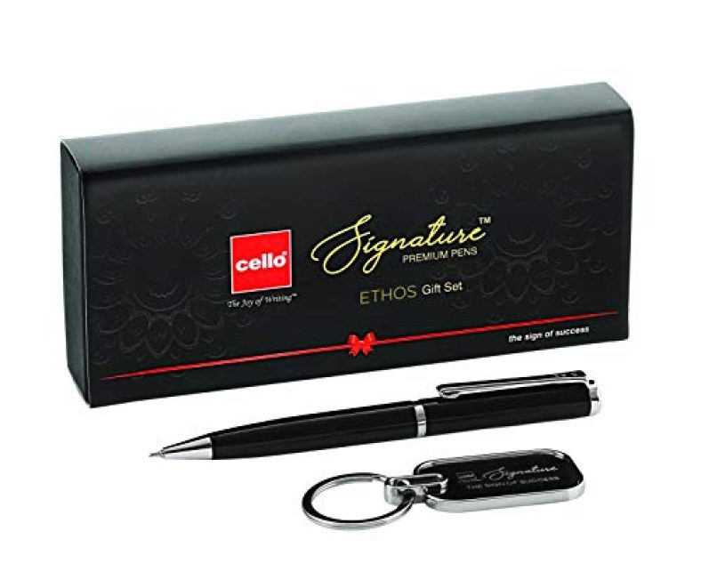 Cello Signature Ethos Special Giftset | Premium Metal Ball Pen With Keychain | Perfect Gifting Choice For Your Loved Ones | Premium Metal Pen Gift Set