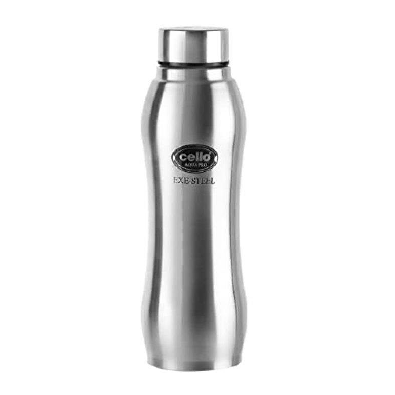 Cello Aqua Pro Stainless Steel Water Bottle, 1000 Ml, Set Of 1, Silver