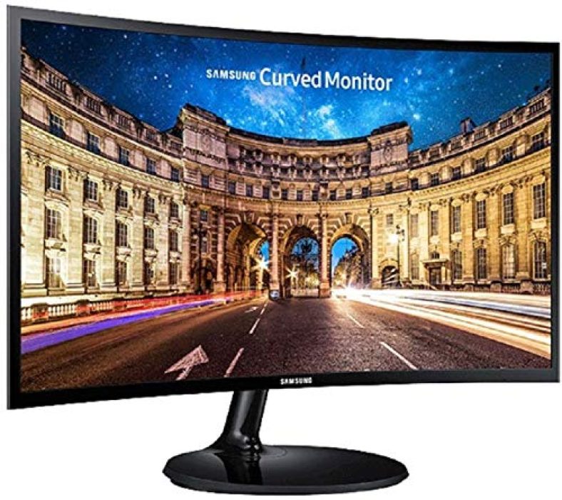 (Renewed) Samsung 23.5 Inch (59.8 Cm) Curved Led Monitor – Full Hd, Va Panel With Vga, Hdmi, Audio Ports – Lc24F390Fhwxxl (Black)