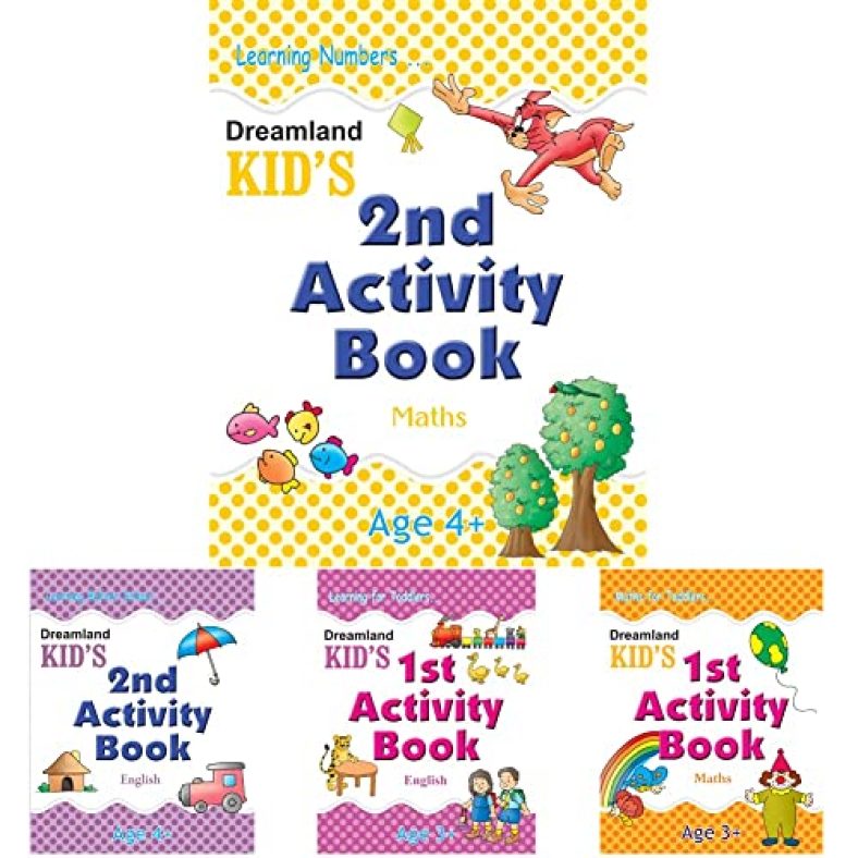 Dreaml& Kid’S: 2Nd Activity Book – Maths – Age 4+ +2Nd Activity Book – English +1St Activity Book – English +1St Activity Book – Maths (Set Of 4 Books)