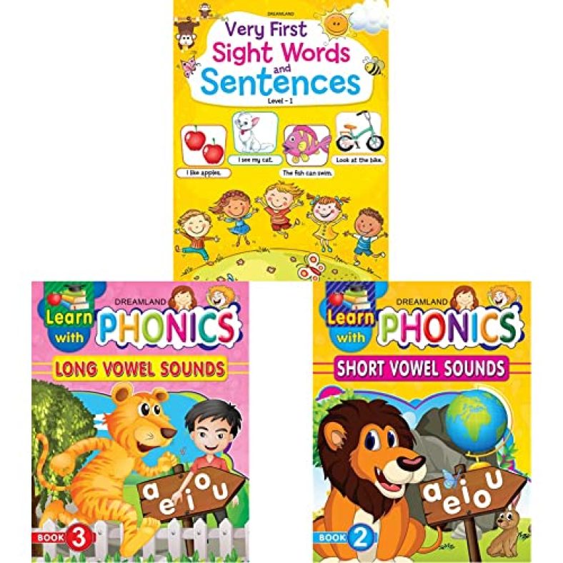 Very First Sight Words Sentences Level – 1+Learn With Phonics Book – 3+Learn With Phonics Book – 2 (Set Of 3 Books)