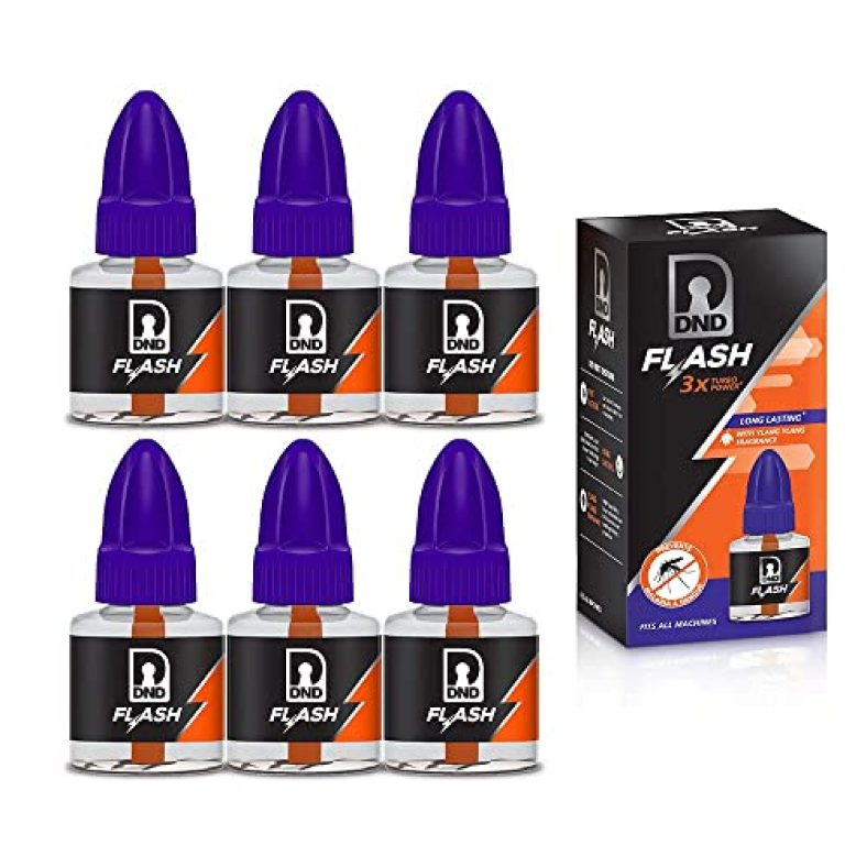 Dnd Flash Mosquito Repellent Refill | Liquid Vaporiser | 3X Turbo Power | Pack Of 6 – 45Ml Each