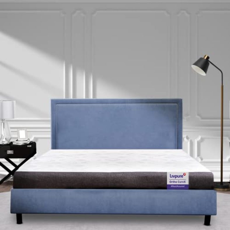 Livpure Smart Ortho Curvx Hr & Memory Foam Mattress, 5D Contour Comfort With Ergonomic, Orthopaedic Support | Luxury Comfort | 6 Inch Single Bed Mattress (78X36X6) Inches, Removal Zipper Cover