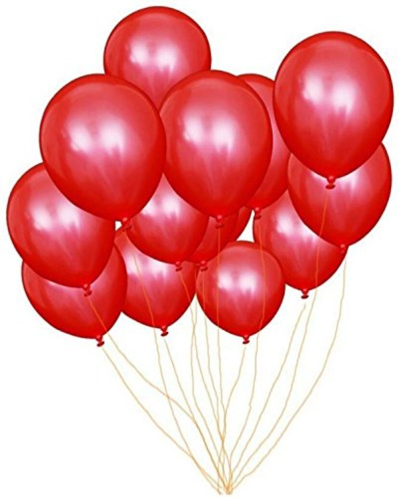 Yns Crafts Stock ®Metallic Premium Party & Celebration Red Balloon For Decoration Birthday Party /Anniversary/ Engagement/ Wedding/ Office Party Decoration Balloons (Pack Of 50)