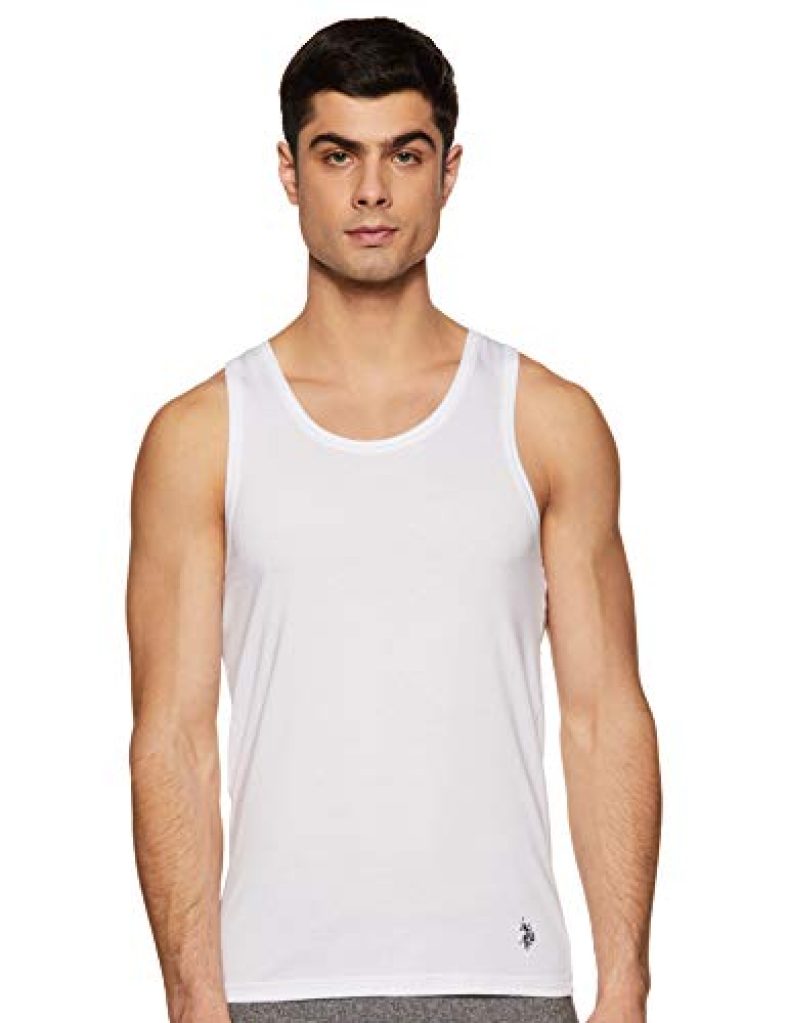 U.S. Polo Assn. Men’S Comfort Fit Solid 100% Cotton Vest Pack Of 1 (I024-001-P1_White_M)