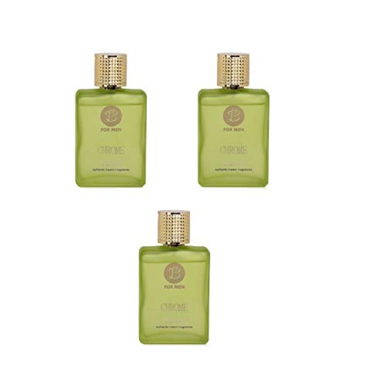 Lyla Blanc Chrome Perfume Spray For Men- Pack Of 3 (100Ml Each)
