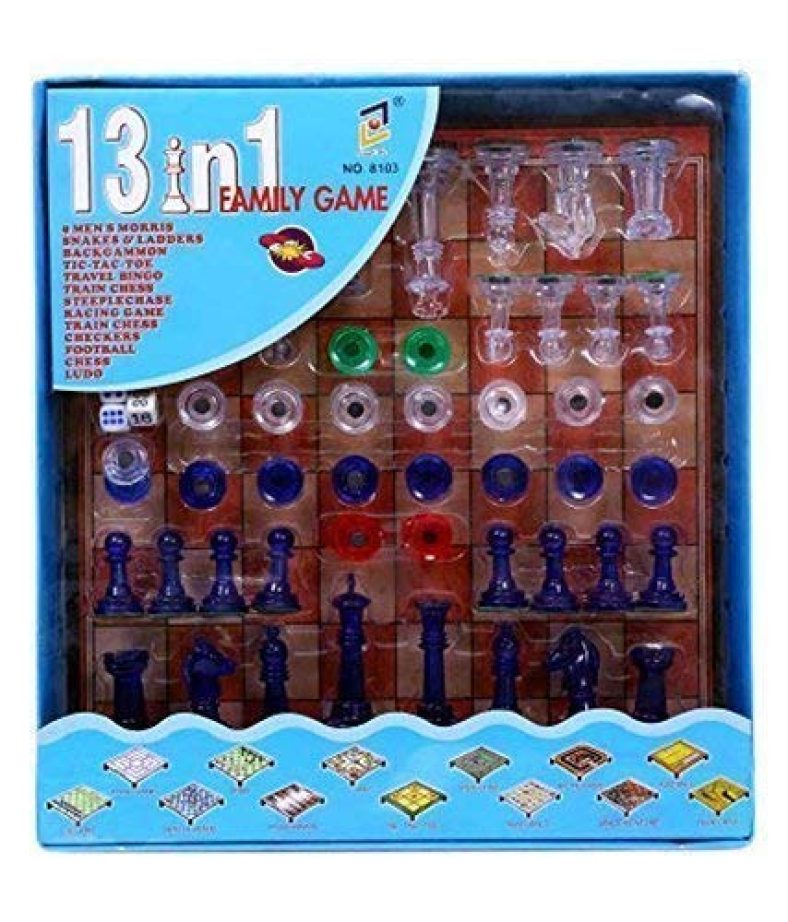 13 In 1 Ludo, Chess, Snake And Ladder And More Board Game For Kids & Family Fun Game