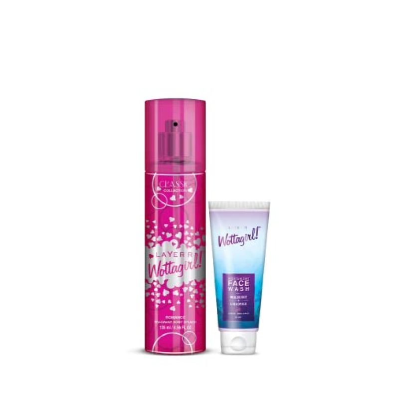 Layer’R Wottagirl Classic Collection Romance Body Splash For Women 135Ml & Get Moisturizing Face Wash For All Skin Types 50Ml