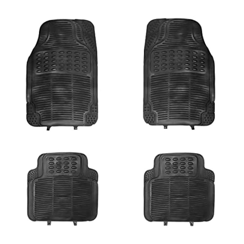 Kingsway Modesto Car Made Of Pvc Rubber For Toyota Fortuner, Model Year : 2008 – 2017, Color : Black, Set Of 4 Piece