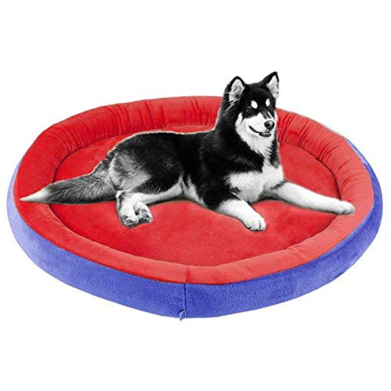 Kozi Pet Cozy Luxurious Soft Flecch Revesable Red And Blue Dual Color Dog And Cat Beds {Export Quality} Size Small