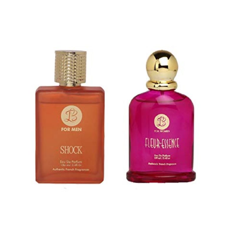 Lyla Blanc Mens Shock & Lyla Blanc Womens Fleur-Essence – (Set Of 2 Perfume For Couple) (100Ml Each)
