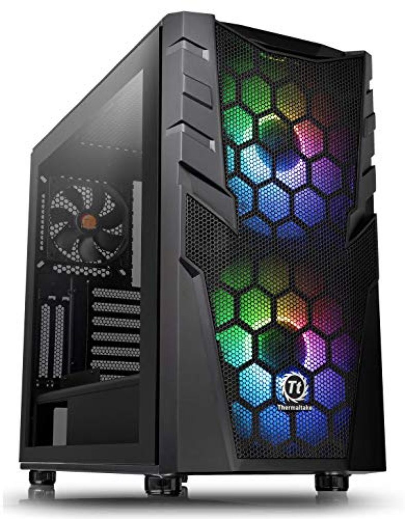 Thermaltake Commander C32 Motherboard Sync Argb Atx Mid Tower Computer Chassis With 2 200Mm Argb 5V Motherboard Sync Rgb Front Fans + 1 120Mm Rear Black Fan Pre-Installed Ca-1N3-00M1Wn-00