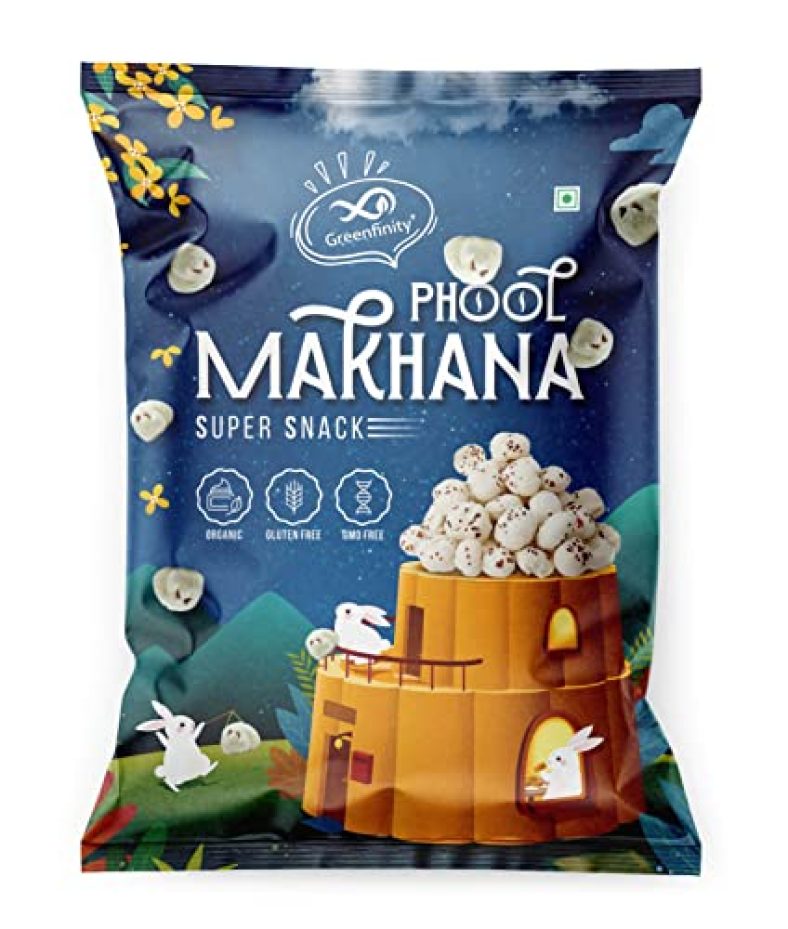 Greenfinity Regular Phool Makhana – 1Kg, Pop/Gorgon Nut Puffed Kernel (Lotus Seeds) Grade – Big Size.