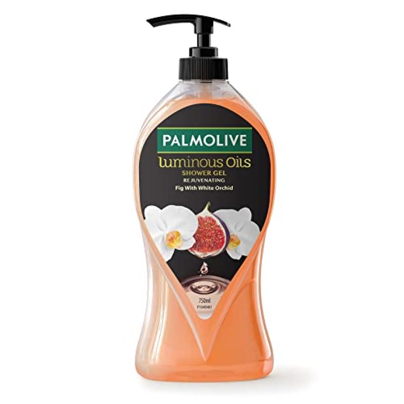 Palmolive Luminous Oil Rejuvenating Body Wash,750Ml Pump Bottle, 100% Natural Fig Oil & White Orchid Extracts For Soft & Radiant Skin, Ph Balanced Bodywash, Free Of Parabens And Silicones