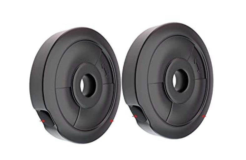 Spanco (1 Kg. X 2) 2 Kg. P.V.C Weight Plates, Filled With Concrete, Vinyl Standard Weights Plates, Set For Weight Lifting, Dumbbell Bars, Strength Training Home Gym Fitness Workout