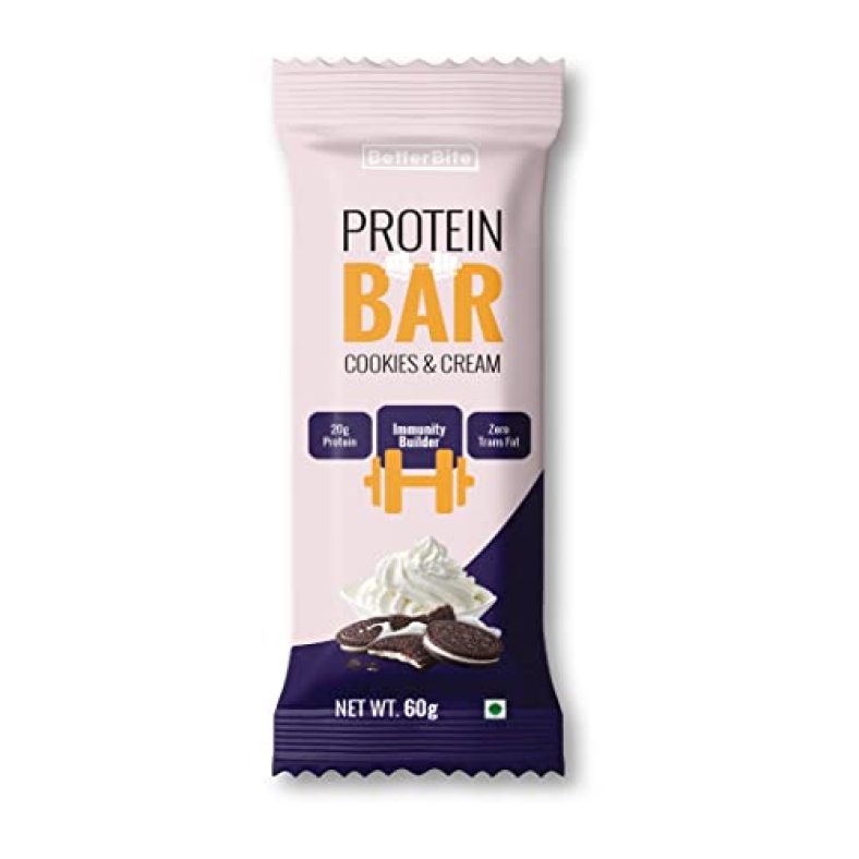 Betterbite Cookies & Cream Protein Bar 60Gm (Pack Of 12)
