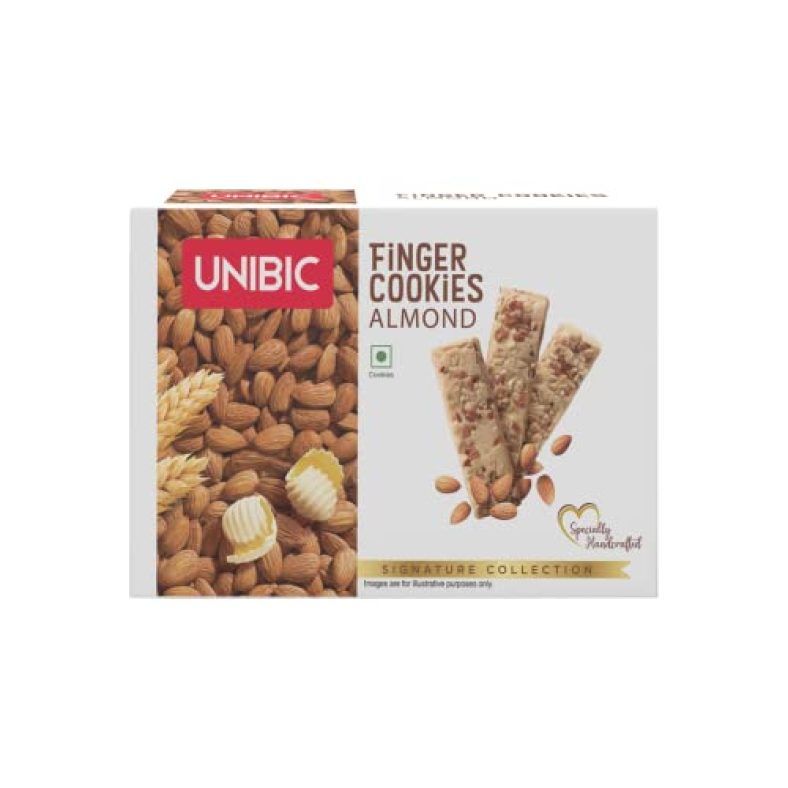 Unibic Almond Finger Cookies – 400G| Made With Real Almonds | Signature Collection | Tea And Coffee Snack