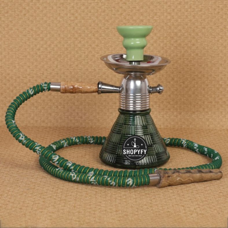 Shopyfy 10 Inch Glass, Ceramic Hookah(Green)