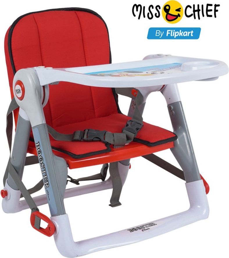 Miss & Chief Baby 3-In-1 Convertable Booster Chair With Dining Tray(Red)