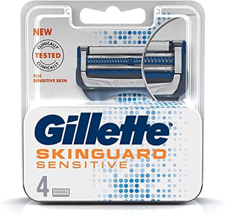 Gillette Skinguard Manual Shaving Razor Blades- Pack Of 4 Cartridges