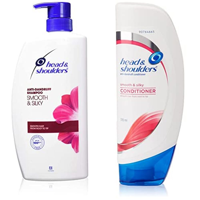 Head & Shoulders Smooth And Silky Anti Dandruff Shampoo, 1L And Head & Shoulders , Anti Dandruff Conditioner, Smooth & Silky, 170 Ml