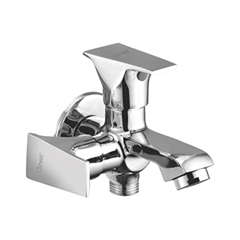 Oleanna Ogl2In1Bc Global Brass Two Way Bib Cock/Tap Two Way Faucet (Silver, Chrome Finish)