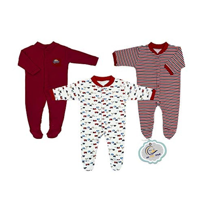 My Baby Town Baby Boy’S And Baby Girl’S Romper (Red, 6-9 Months)