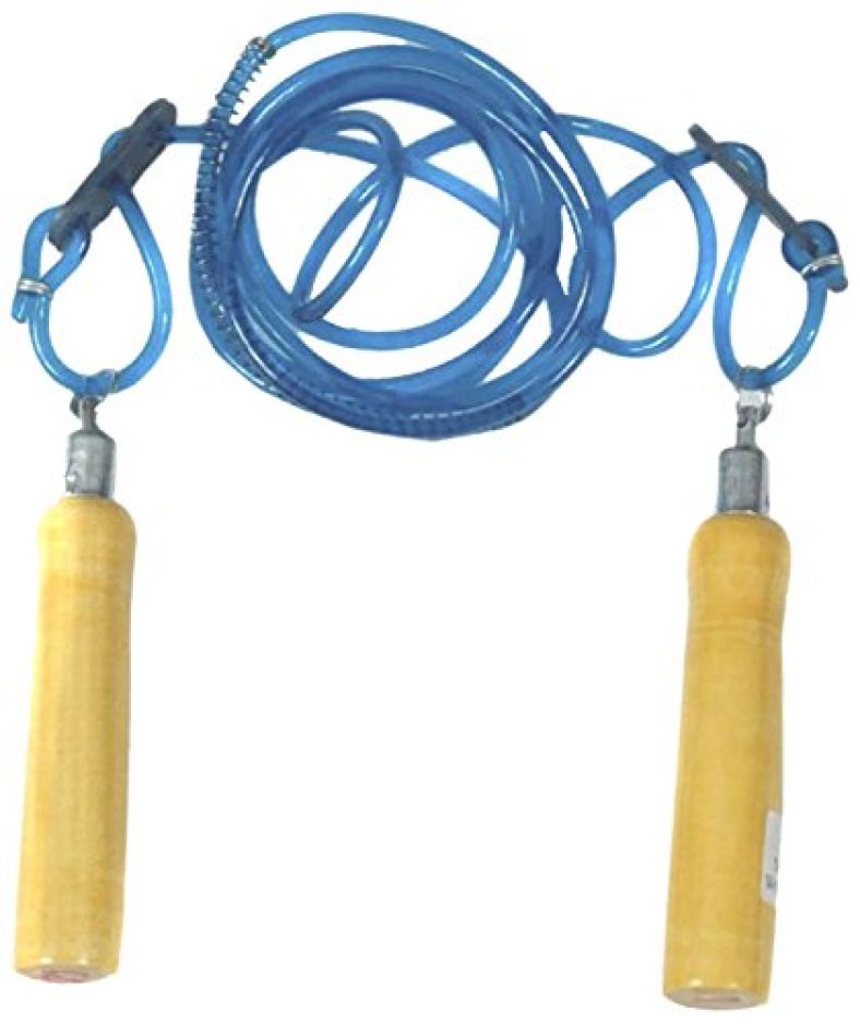 Starx Wooden Handle Skipping Rope, Adult (Blue/Yellow)