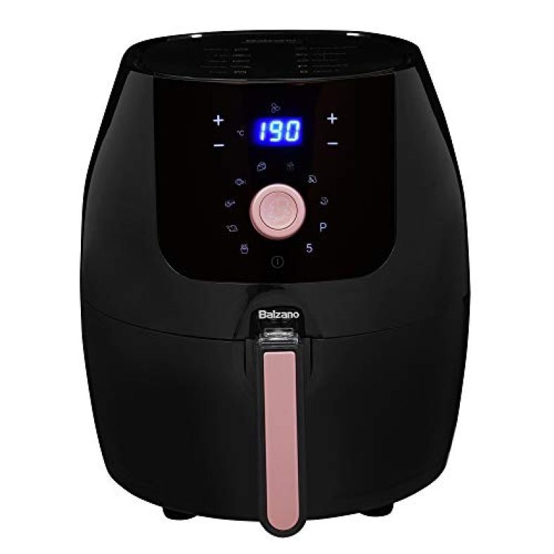 Balzano Digital Air Fryer (Extra Large 5.5Liter), Uses Up To 95% Less Fat, 1700W, With Rapid Heat Circulation Technology (Black)