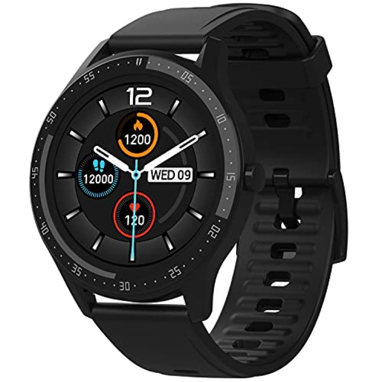 Fire-Boltt 360 Spo2 Full Touch Large Display Round Smart Watch With In-Built Games, 8 Days Battery Life, Ip67 Water Resistant With Blood Oxygen And Heart Rate Monitoring