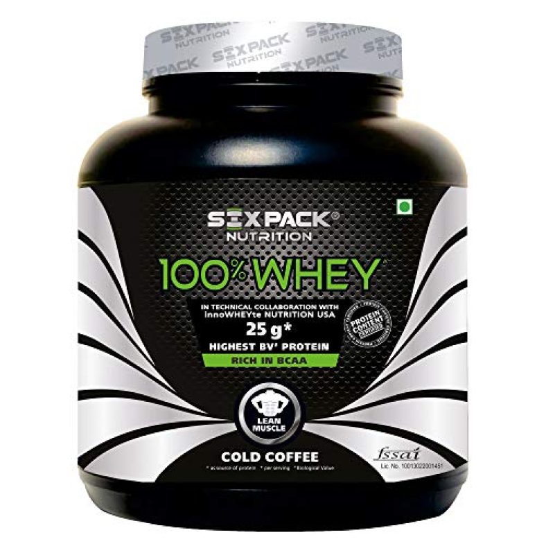 Six Pack Nutrition 100% Whey Protein Powder – 2 Kg/ 4.4Lbs (Cold Coffee)