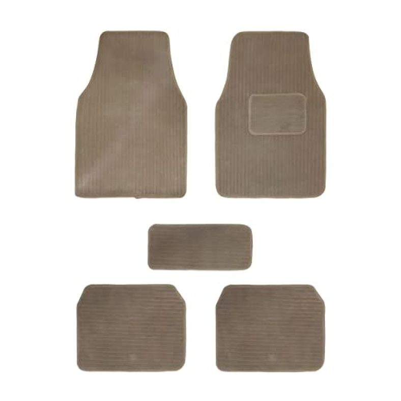 Kingsway Anti Slip Car Foot Mats, Made As Carpet Style With Heavy Material, Suitable For Nissan Micra Active, Model Year : 2010 Onwards, Color : Beige, Set Of 5 Pieces