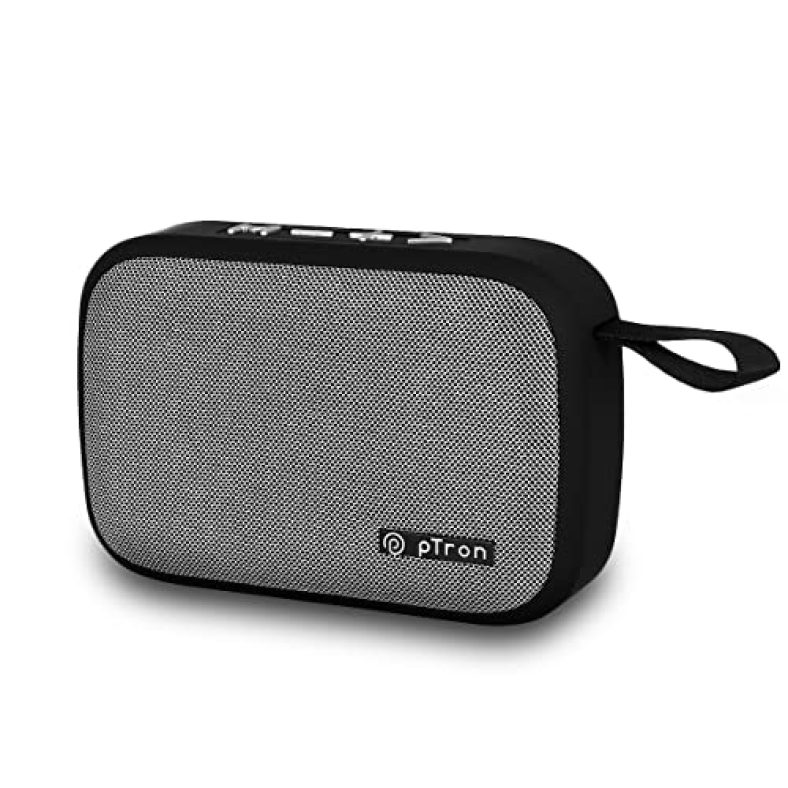 Newly Launched Ptron Musicbot Lite 5W Mini Bluetooth Speaker With 6Hrs Playtime, Immersive Sound, 40Mm Driver, Bt5.1 With Strong Connectivity, Portable Design, Integrated Music & Call Control (Black)