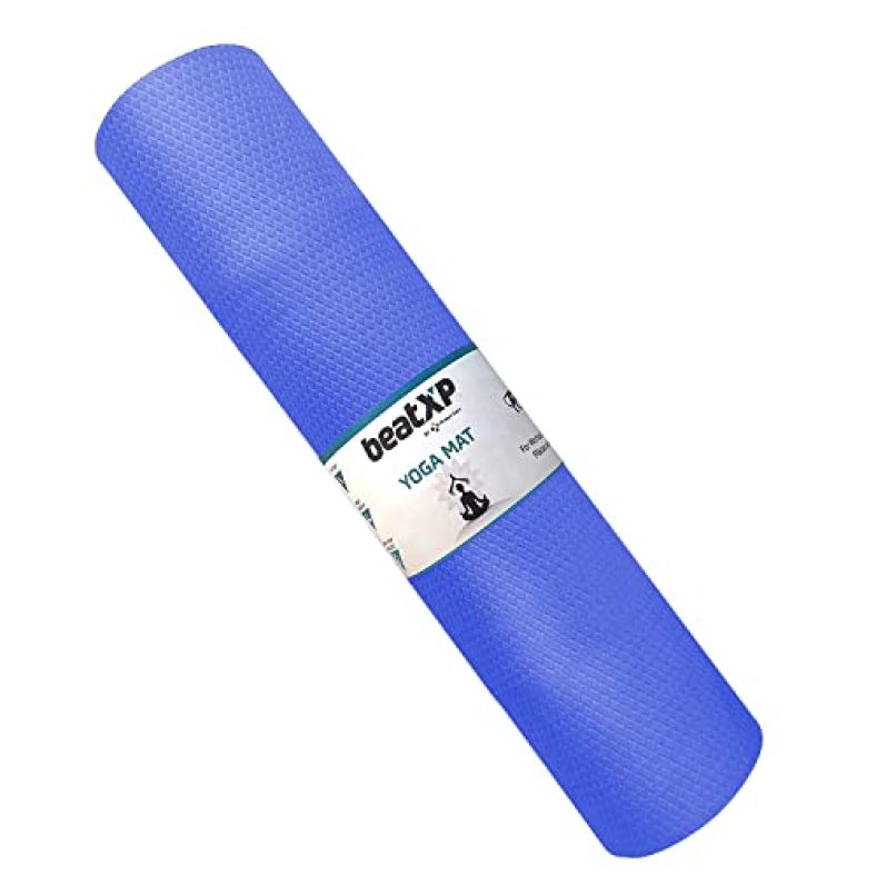Beatxp 4Mm Eva Yoga Mat For Women & Men | Textured Surface | Extra Thick | High Resilience Exercise Mat For Meditation | Floor & Gym Fitness Workout Mat
