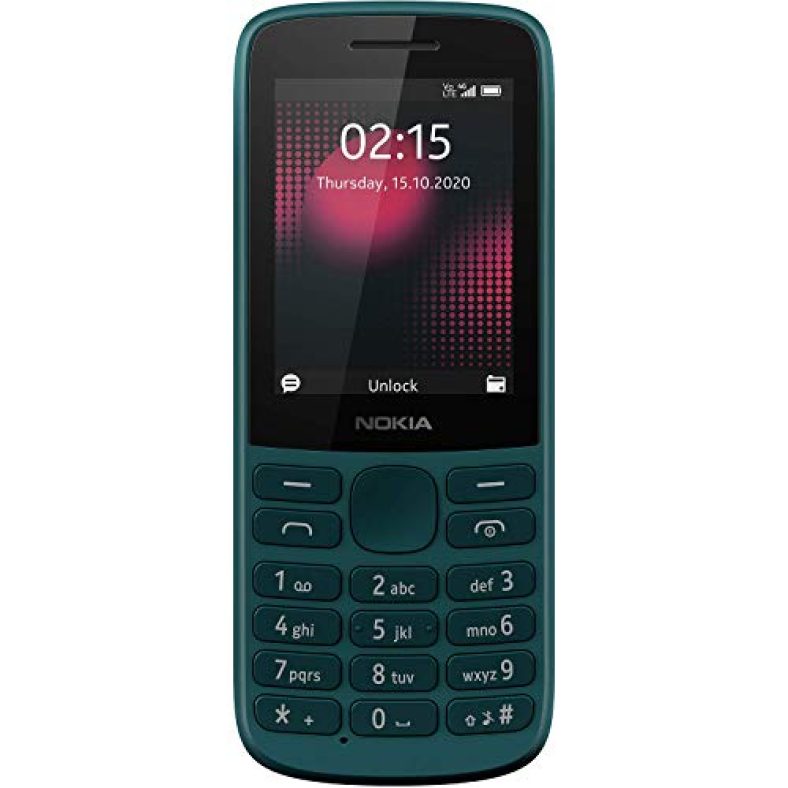 (Renewed) Nokia 215 4G Dual Sim 4G Phone With Long Battery Life, Multiplayer Games, Wireless Fm Radio And Durable Ergonomic Design – Cyan Green_124.7 X 51.0 X 13.7 Mm
