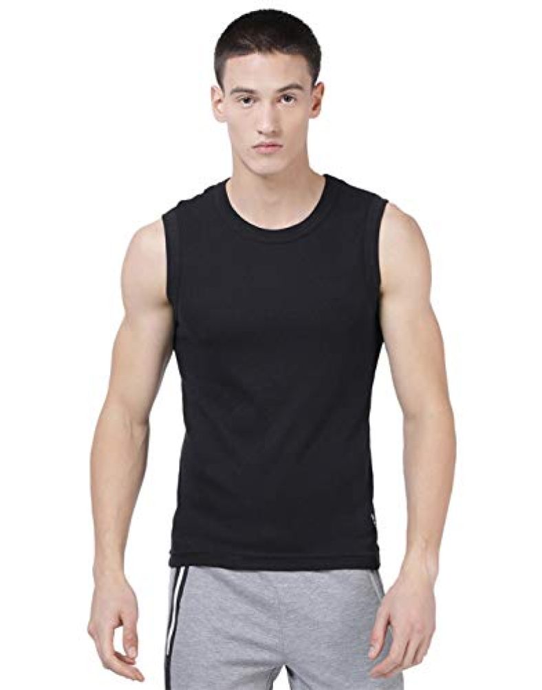 Levi’S Men’S 100 Ca Regular Fit Solid Vest (#014-Vest-Blk-P1_Black_M)