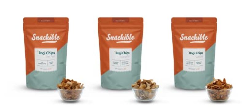 Snackible Ragi Chips – Assorted Combo (Pack Of 1 Each) – 3X180Gm | Jalapeno, Peri Peri, Spiced | Gluten Free | Reduces Cholestrol | Rich In Fibre & Protein | No Added Preservatives