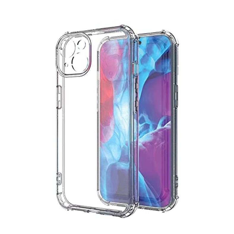 Amazon Brand – Solimo Mobile (Soft & Flexible Shockproof Back Cover With Cushioned Edges) Transparent For Iphone 13 Clear