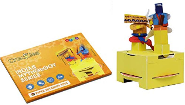 Crackles Steam Toys- Diy 3D Paper Model Automata Bot With Animated Movements Indian Mytholog Series (Ram & Ravan Duel) – Set Of 2