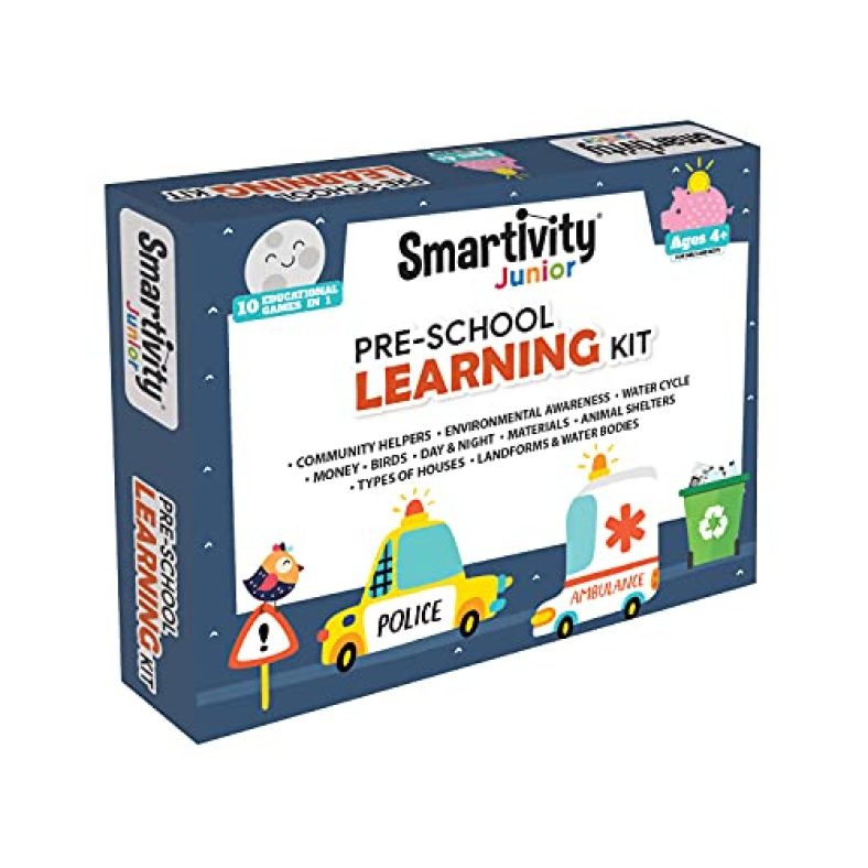 Smartivity Junior 10-In-1 Educational Games Pre-School Steam Learning Educational Toy Art & Craft Play Activity Kit Gift Box 4 – 6 Yrs
