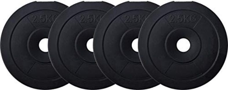 Fitbox Sports Intruder 10 Kg Blend Weight Plates – 2.5 Kg X 4 (Black)