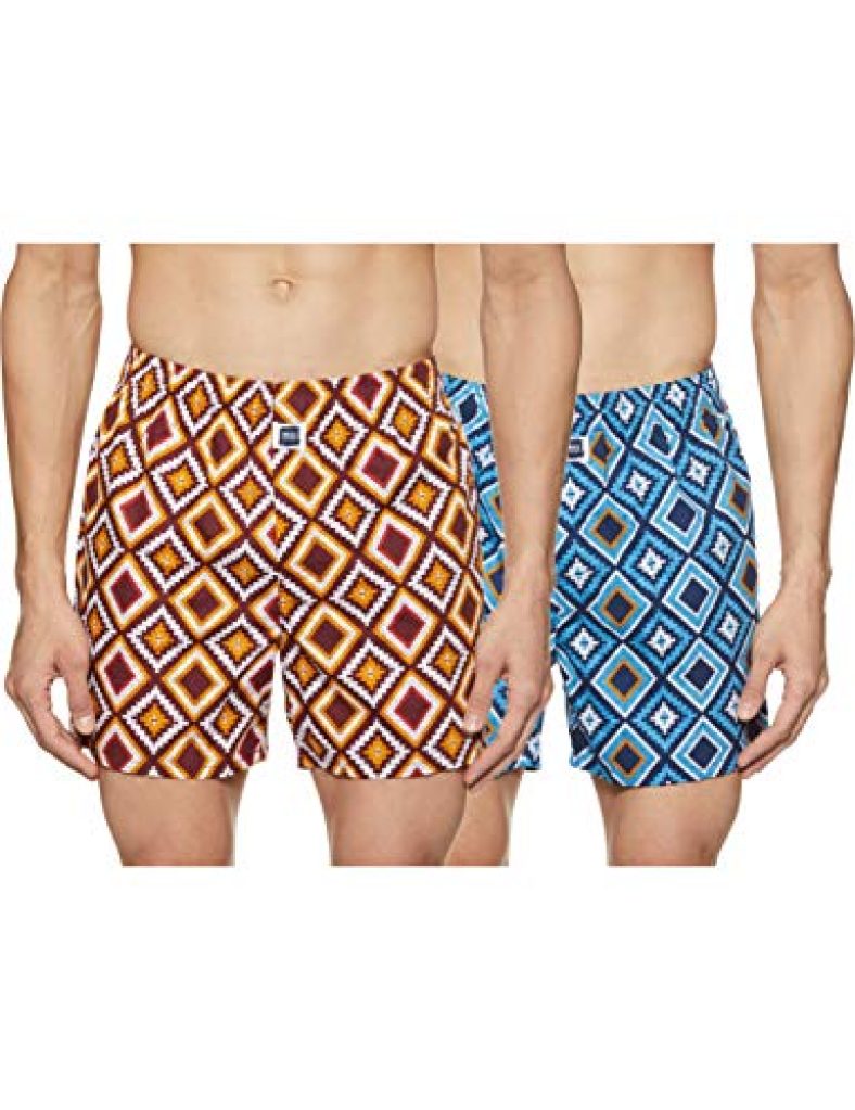 Amazon Brand – Inkast Denim Co. Men’S Printed Boxers (Ikaw20Tobox02-Po2_Multicolor-19_S)