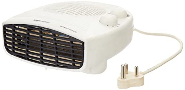 Amazon Basics 2000/1000 Watt Room Heater With Adjustable Thermostat (Isi Certified, White Color, Ideal For Small To Medium Room/Area)
