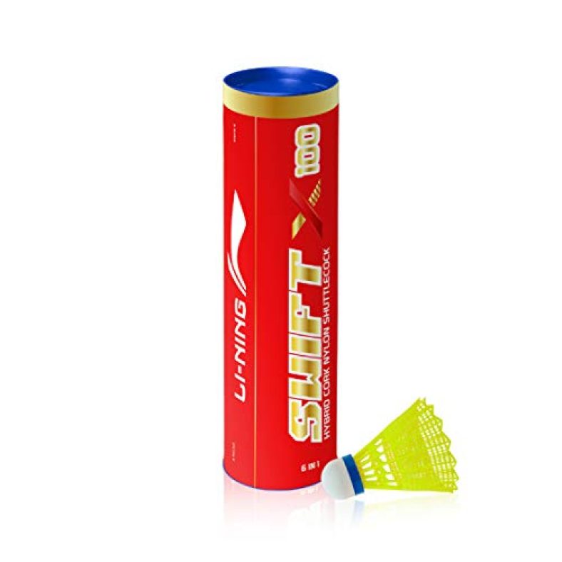Li-Ning Swift X100 Nylon Shuttlecock (Yellow,Medium Speed)