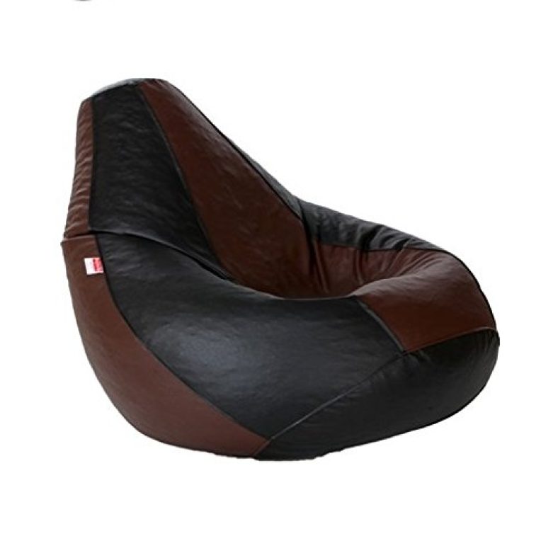 Sattva Classic Xxl Bean Bag Filled With Beans – Black And Brown