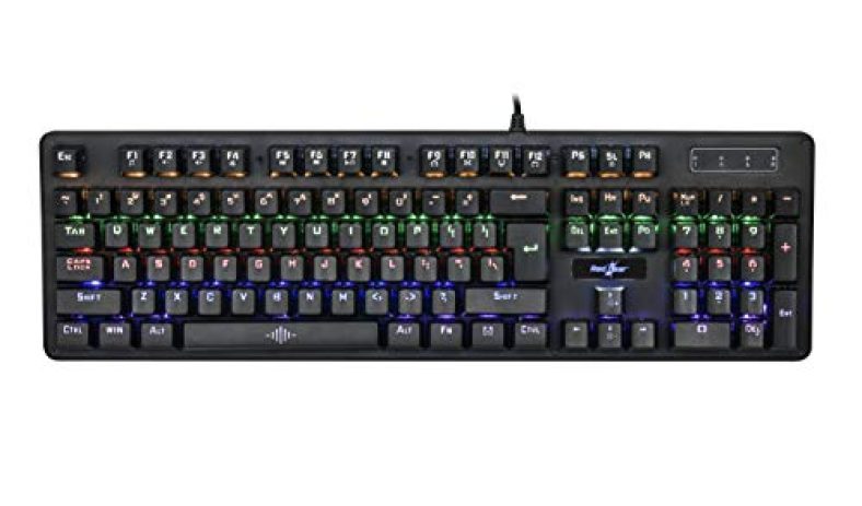 Redgear Shadow Amulet Mechanical Keyboard With Clicky Blue Switch, Rainbow Led Modes, Windows Keylock And Floating Keycaps