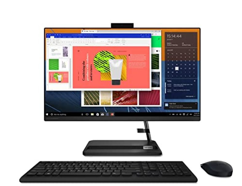 Lenovo Ideacentre Aio 3 11Th Gen Intel I5 23.8″ Fhd Ips 3-Side Edgeless All-In-One Desktop With Alexa Built-In (8Gb/1 Tb Hdd/Win11/Ms Office 2021/Hd 720P Camera/Wireless Keyboard & Mouse) F0G0015Nin